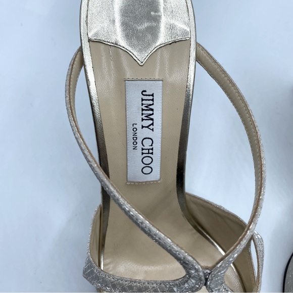 Jimmy Choo Anise Diamond Glitter Wedge Slide Sandals - Picture 7 of 11